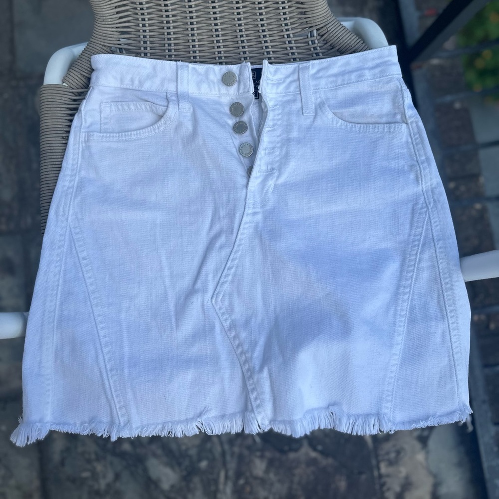Just Black White Denim Shorts